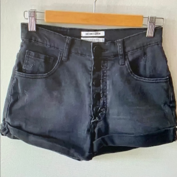 Pants - Women's Black Denim Shorts